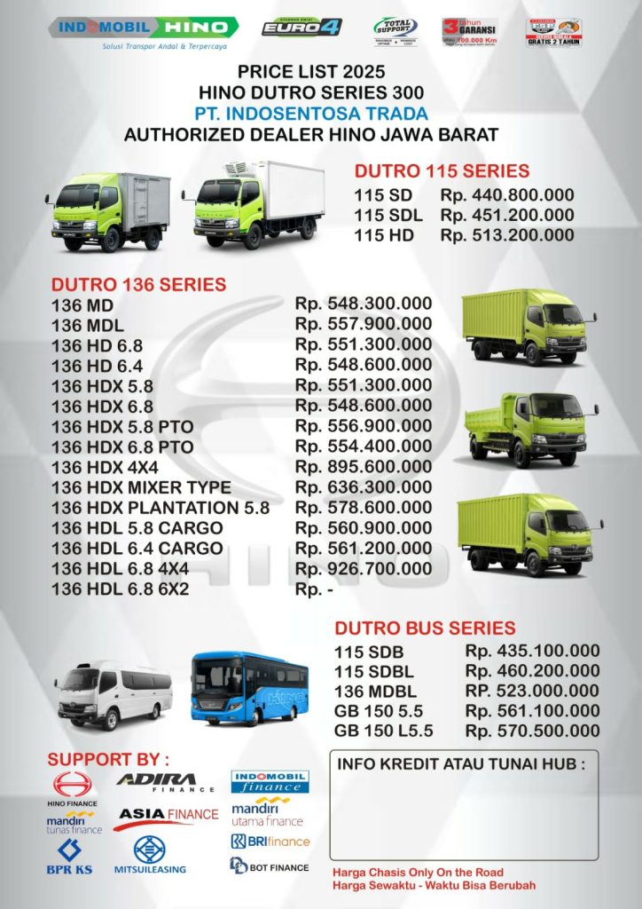 harga hino